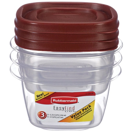 Rubbermaid Rubbermaid White Food Storage Container Set 3 pk 2049358
